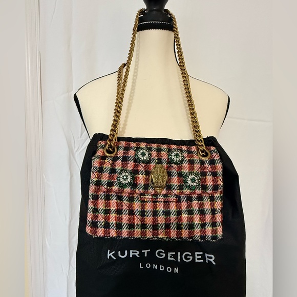 Kurt Geiger Red Check Kensington Bag - Picture 3 of 5